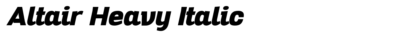 Altair Heavy Italic image